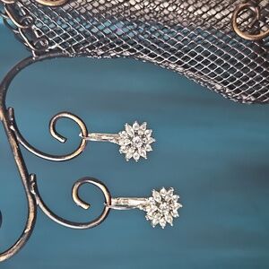 Elegant Silver Crystal Earrings